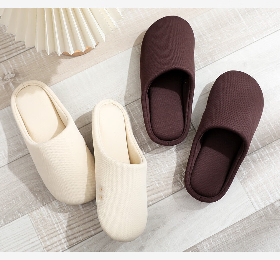 TZLDN Japanese Style Cotton Slippers for Women Autumn Winter Breathable Indoor Fabric Sole Home Floor Couple Slippers Men Pink Size 36-37 3