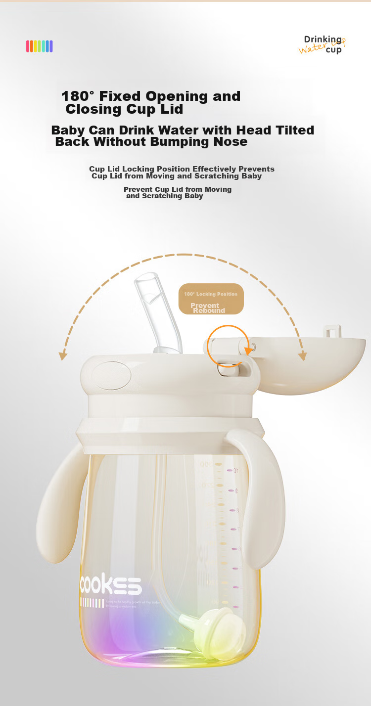 COOKSS Baby Sippy Cup with Straw, Bottle for Infants And Toddlers, 6 Months to 3 Years Old Children's Large Capacity Water Cup And Bottle, PPSU Material 11