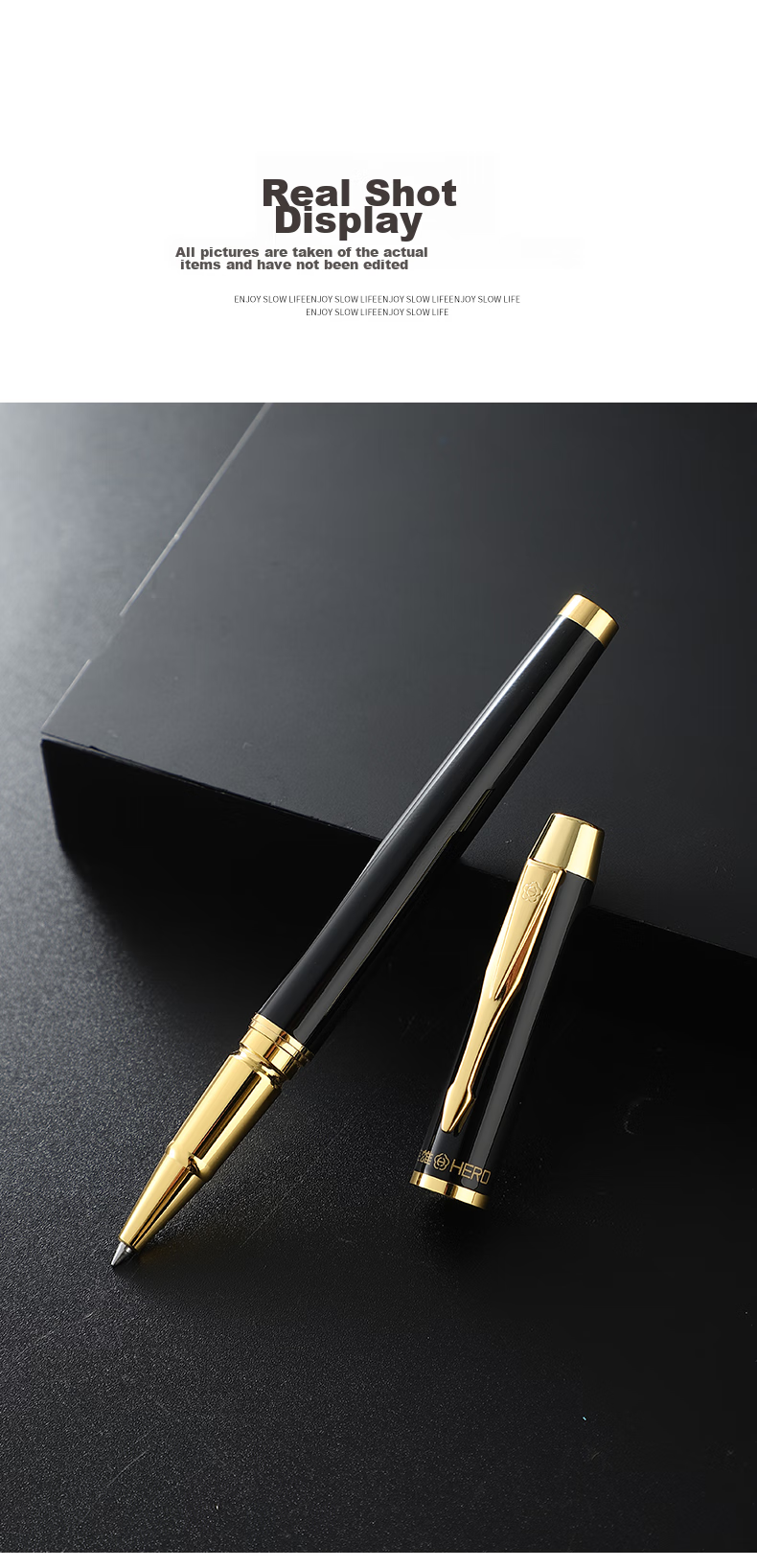 HERO Ballpoint Pen, Stylish Stationery for Men And Women, Business Office Personalized Signature Pen, 7006 Black 7