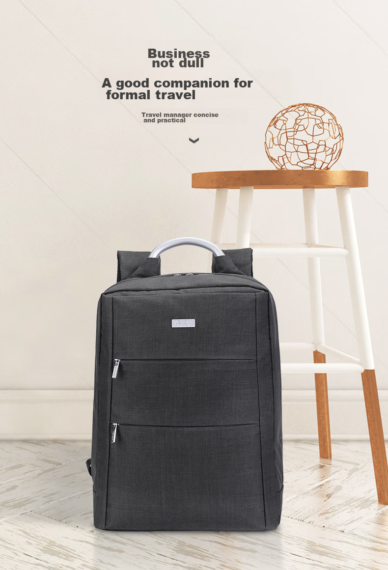 LEXON Men's Business Backpack, 15.6/16 Inch Laptop Bag, Commuter Travel Business Trip Double-Layer Backpack 4
