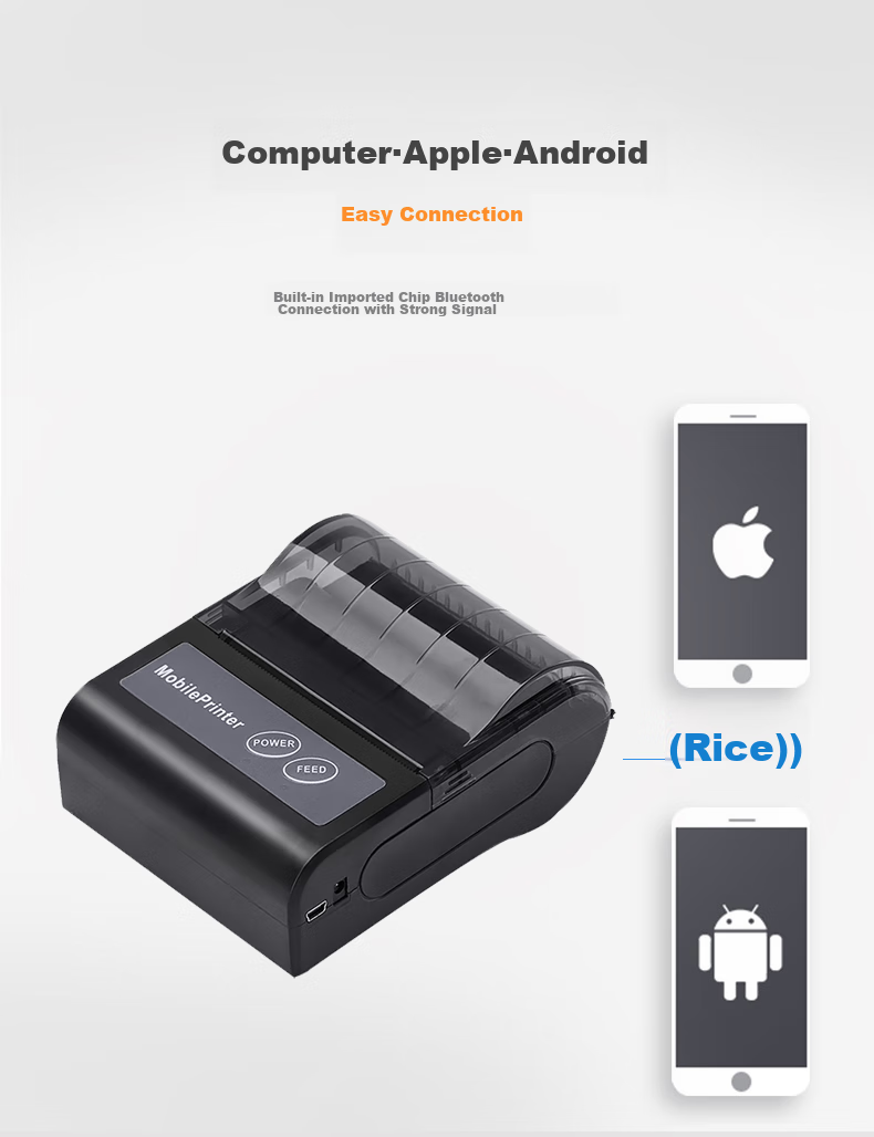 Youku 80MM Bluetooth Thermal Receipt Printer, Portable Rechargeable Cash Register for Restaurants, Supermarkets, Retail, Pharmacy, Delivery Notes And Takeout Receipts 3