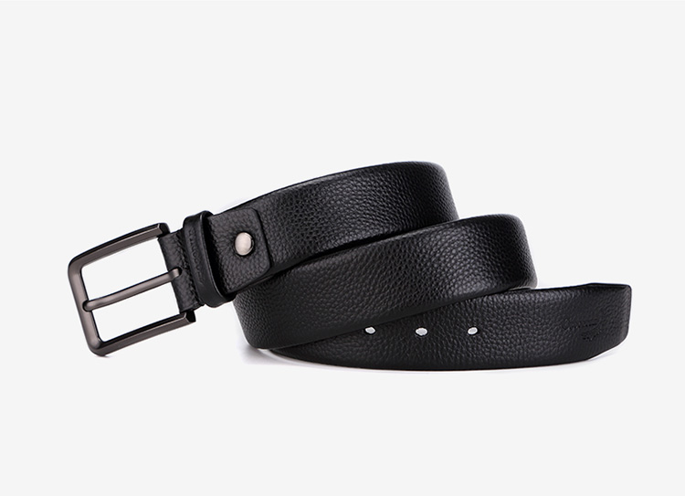 CROCODILE Men's Belt, Top-Grain Leather, Youth Fashion Soft Pin Buckle Belt, Casual Waistband 11468, Gift for Boyfriend 9
