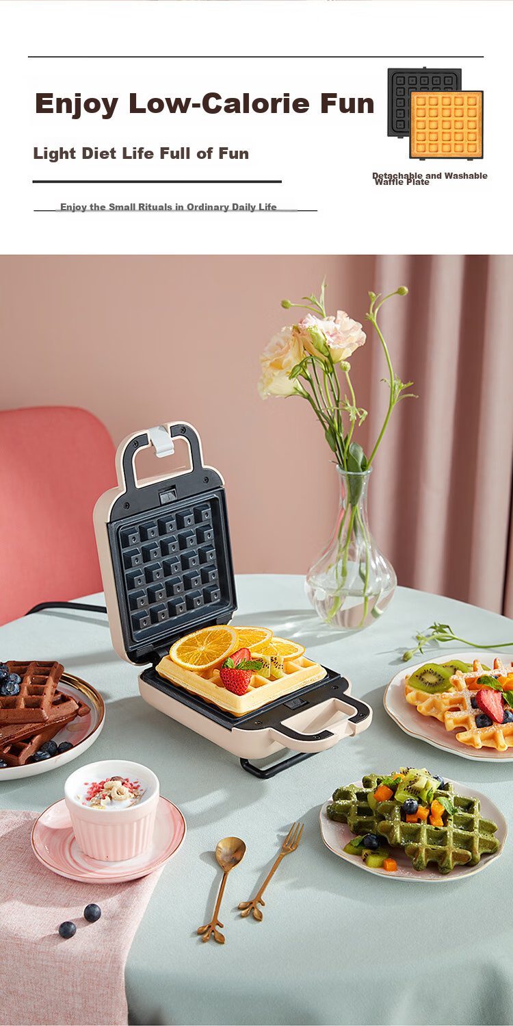 Liven Sandwich Maker, Breakfast Waffle Maker, Multifunctional Electric Griddle, Home Use, Automatic Edge Sealing, Removable Upper And Lower Plates, Three Sets of Plates, C-2 (Upgraded Version) 7