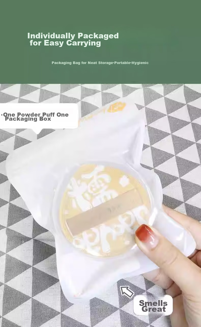 Keqi Cotton Candy Powder Puff Beauty Blender Air Cushion Puff, 1 Piece with Storage Box, Yellow 4