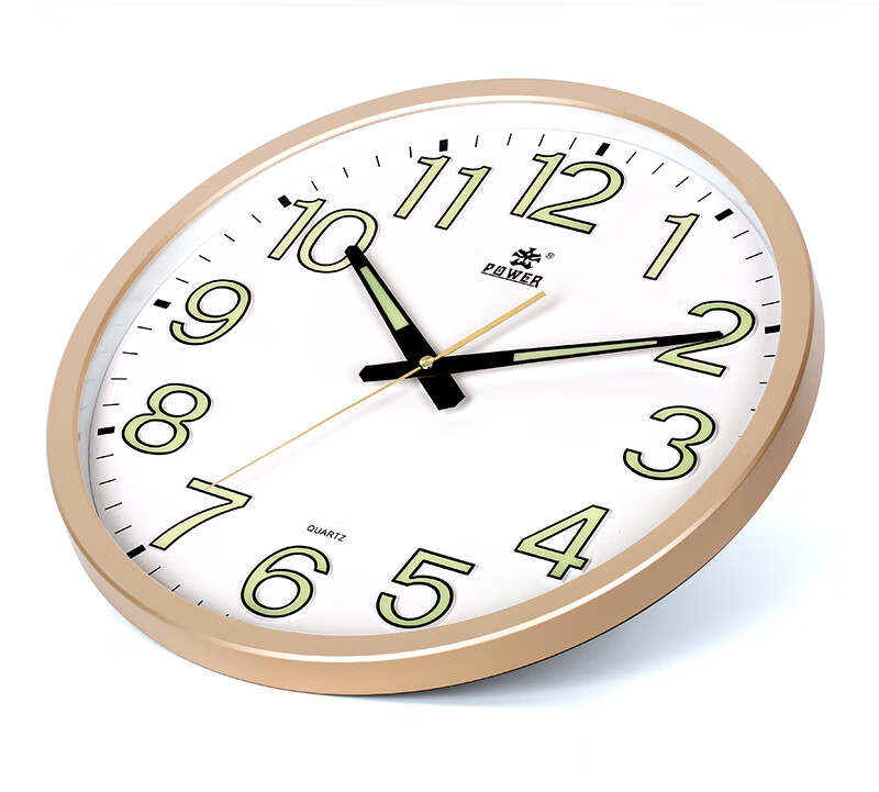 POWER Bawang Clock, Living Room Wall Clock, Simple Wall-Mounted Quartz Clock, 40cm Gold Color BW23012A 15