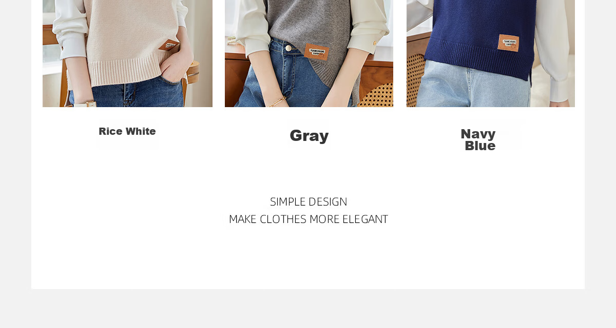 PinCai Knitted Vest for Women, V-Neck Sweater, Sleeveless Cardigan, Loose-Fitting Top P137Z5837 7