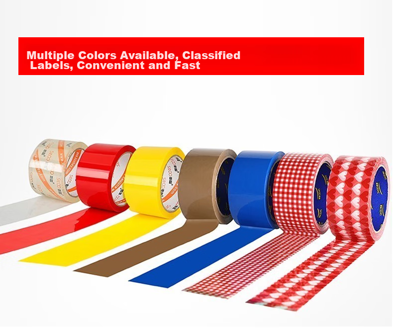 Sitoo [High Cost-Effective Boxed Tape], Whole Box of Adhesive Tape, 60 Rolls Red Tape, Marking Classification Transparent Tape, Packaging Tape, Cutting Tool, Express Delivery Tape, Thickened And Sticky 4