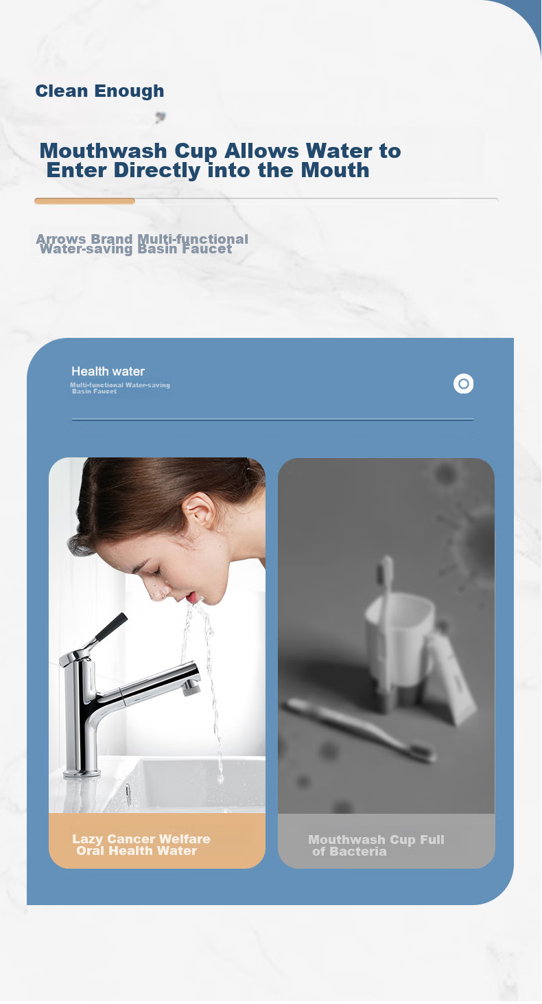 ARROW Gun-Gray Basin Faucet, Hot And Cold Washbasin Faucet, Bathroom Pull-Out Faucet AE4175MGG 6