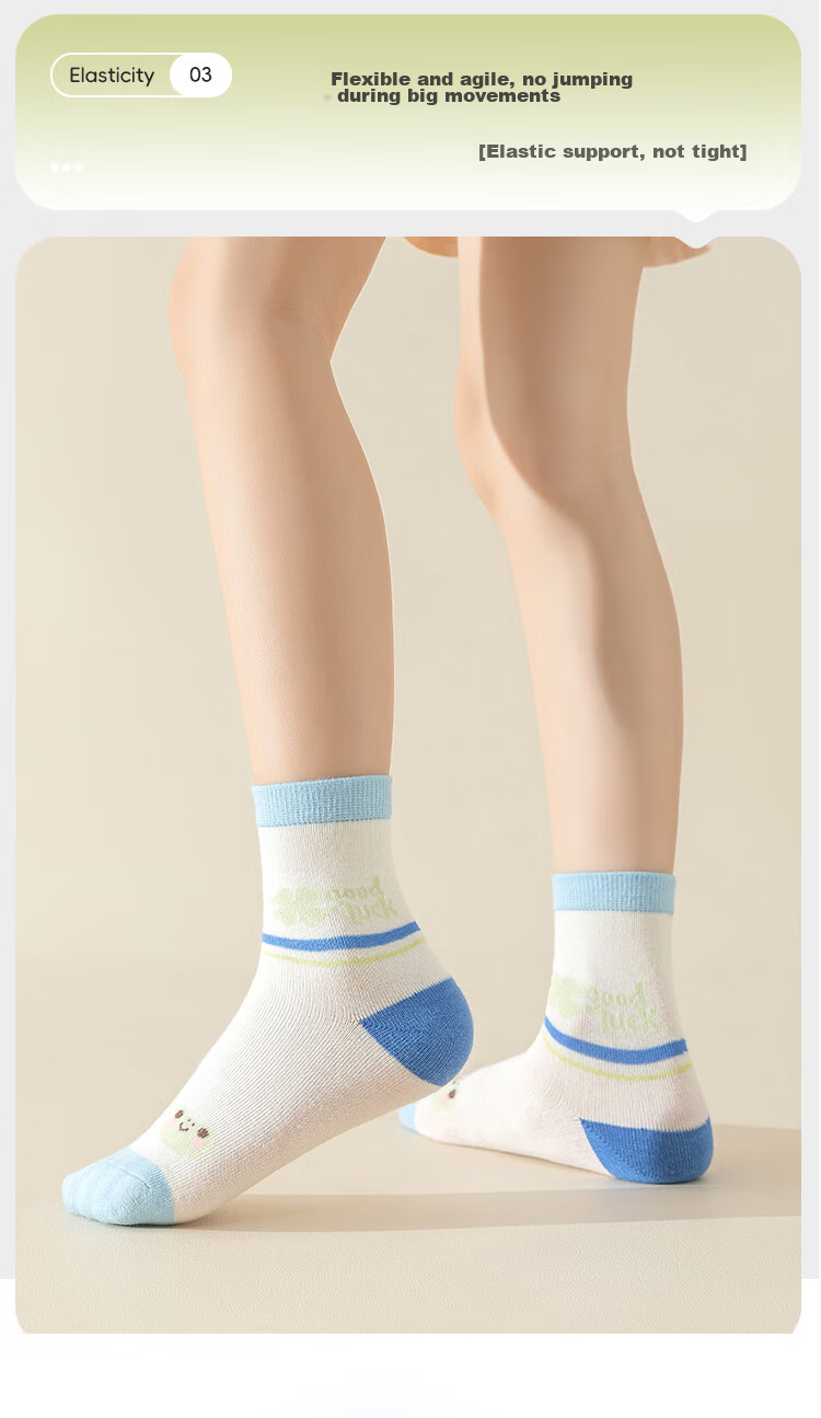 MiiOW Children's Socks for Boys, All-Season Cotton Mid-Calf Socks, Cartoon Breathable Socks for Kids And Toddlers 14