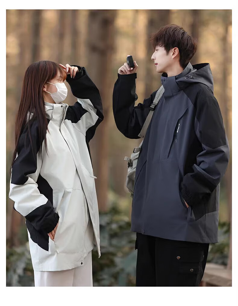 MMOPTOP Shanxi Three-In Outdoor Jacket for Men, Spring And Autumn Hiking Sports Workwear Top 1818 Black L 7