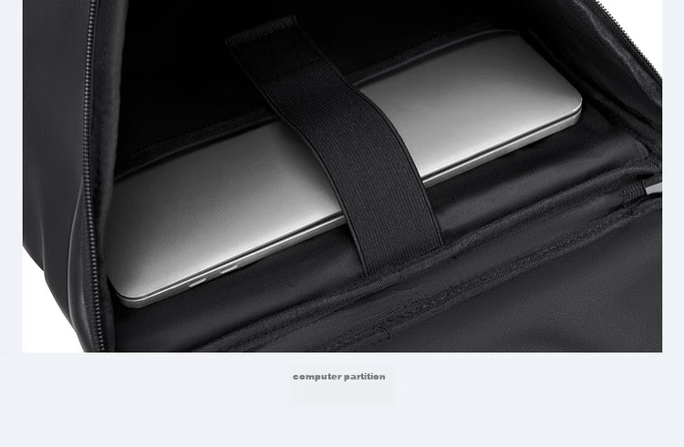 GOLF Backpack for Men, Casual Soft Leather Backpack, Laptop Bag for Students, Flip-Top Travel Outdoor Business Sports Backpack 9