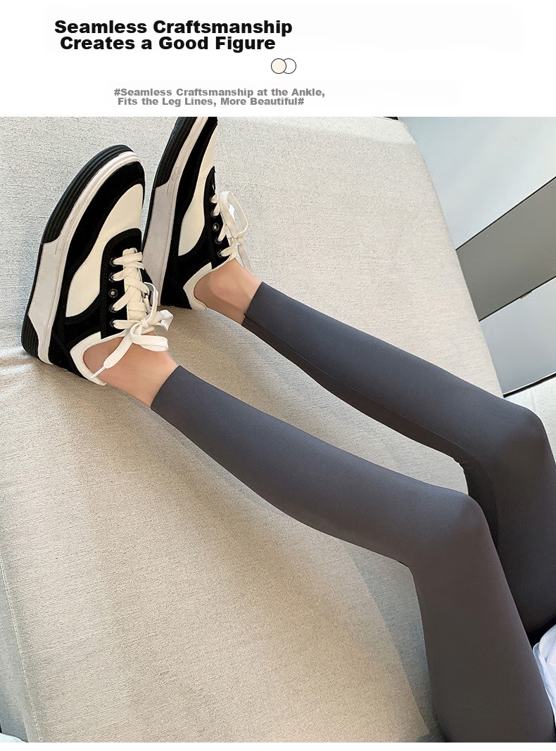 LangSha Shark Leggings for Women, Thin Autumn Style, Tight-Fitting, Tummy Control, Butt-Lifting, High-Waist Fitness Base Layer Yoga Pants 11