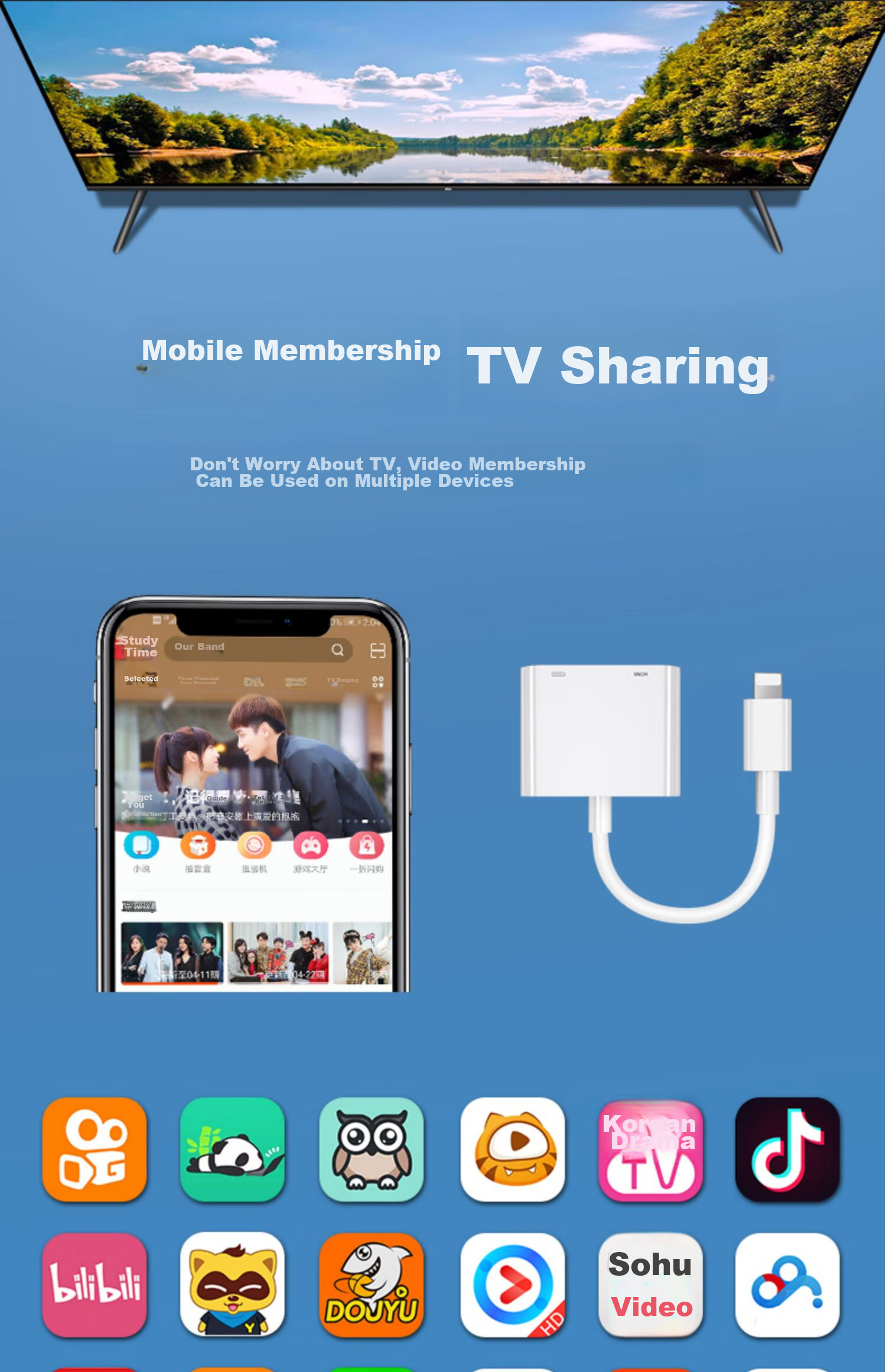 Bkayp Lightning to HDMI Adapter for Apple Phones, High-Definition Screen Mirroring Converter for IPhone 14/13/iPad, TV Projector Screen Mirroring, Online Class Video Streaming 11