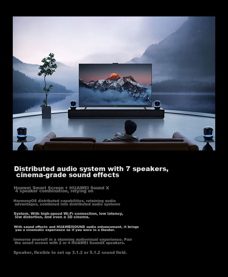 HUAWEI Sound X4, Yue Dong Bai, Bluetooth Speaker, Home Desktop Computer Speaker, Wireless Stereo, Smart Speaker Gift, High-Fidelity 12