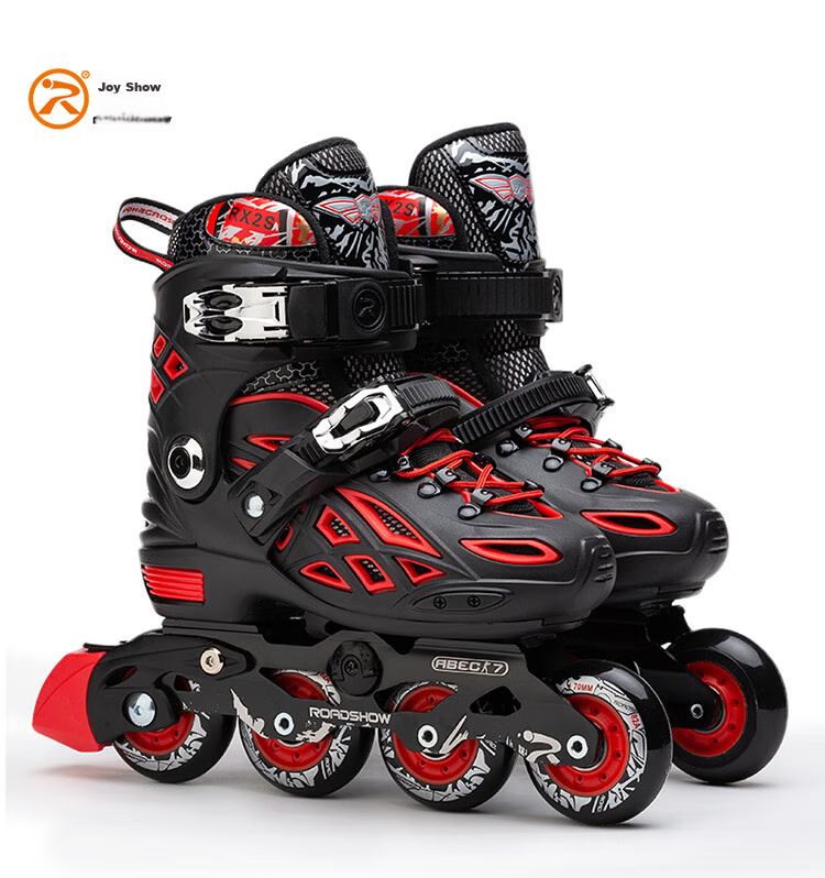 ROADSHOW Kids Roller Skates Locking Wheels Complete Set Boys Girls Beginner Ice Skates Inline Skates RX2S Pink Purple L 13