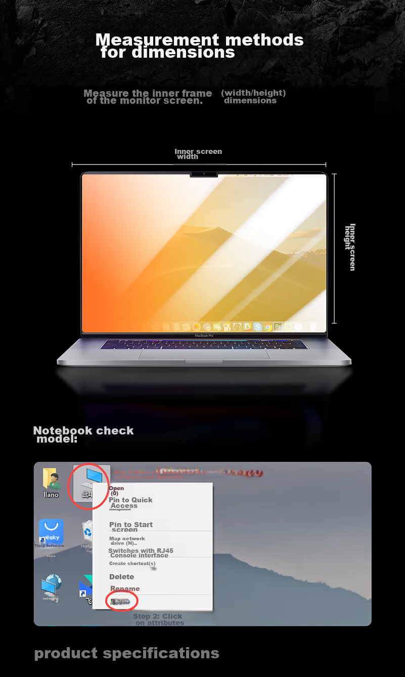 Llano Privacy Screen Protector for MacBook Air M5, Gold Anti-Glare Film Compatible with 13.6-Inch Screen, Magnetic Privacy Protection Film A3240 13