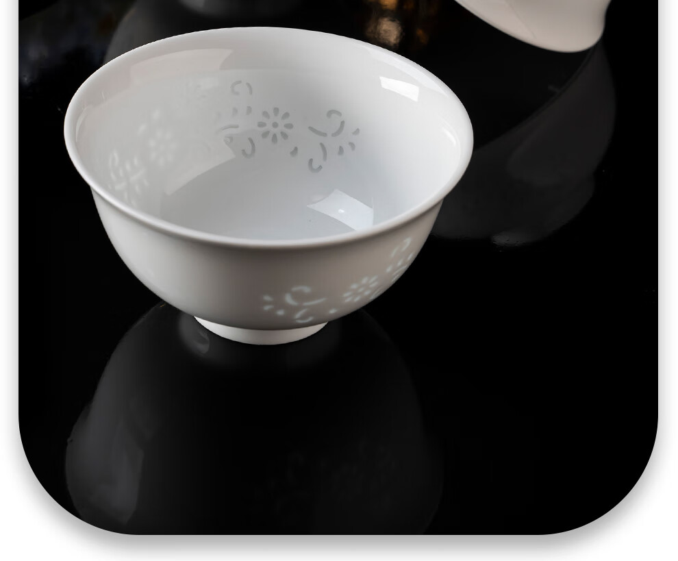 Jingde Story Jingdezhen Exquisite Porcelain 6-Inch Noodle Bowls Set of 2 Household Soup Noodle Bowls Large Rice Bowls Ceramic Tableware Noodle Bowl Set 7
