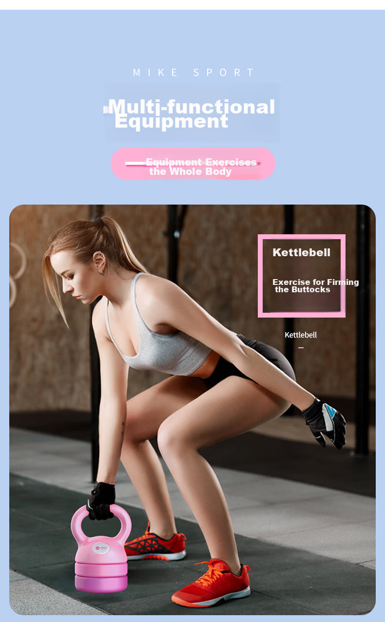 Mike Adjustable Kettlebell Dumbbell, Women's Glute-Lifting Fitness Home Squat, Unisex Weight-Lifting Kettlebell, Gradient Gree 4