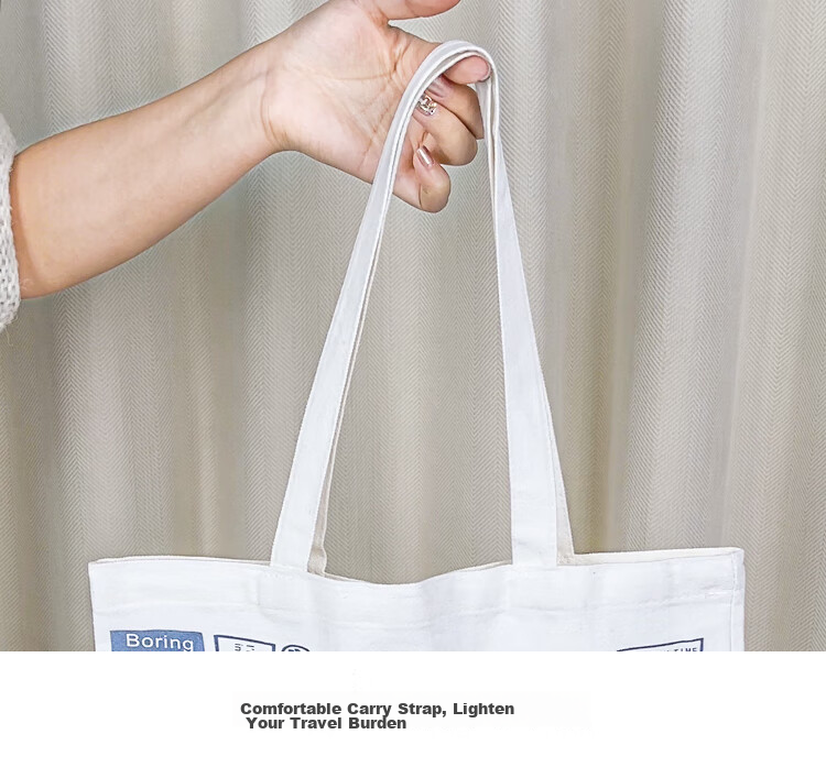 Right Away Canvas Bag, Women's Handbag, Shopping Tote Bag, Eco-Friendly Bag, Large Capacity, for Female Students, Big Size Fabric Bag 8