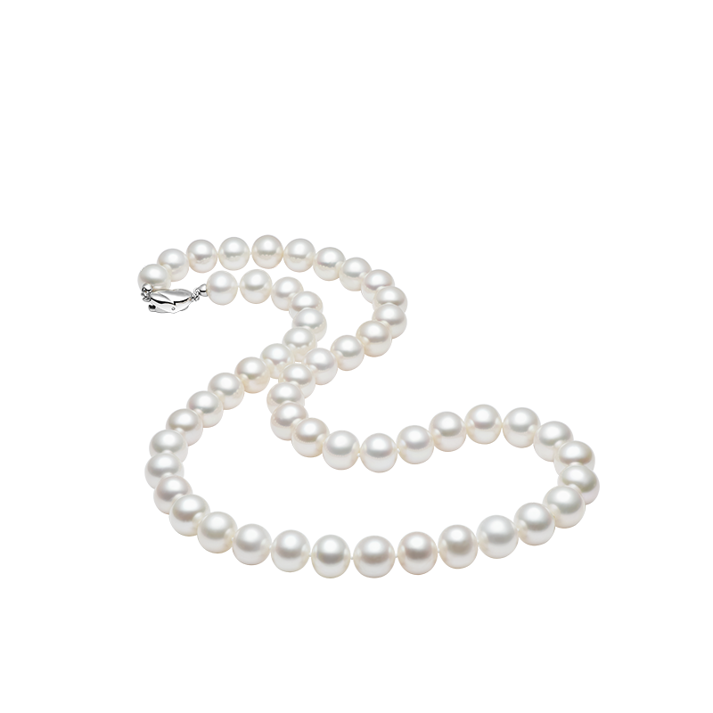 Jingrun Pearl Necklace for Women 925 Silver Freshwater Pearl Necklace Youthful Jewelry Practical Birthday Gift for Girlfriend