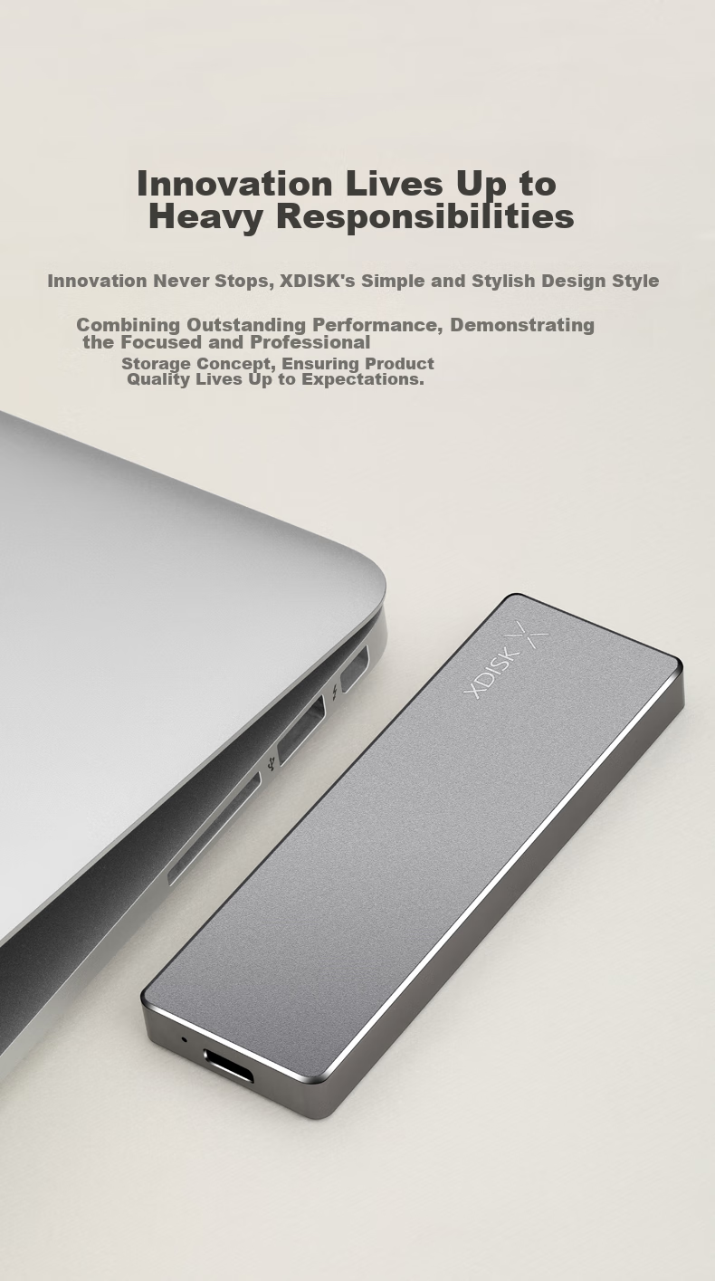 Xiaopan (XDISK) 512GB USB3.2 Portable Solid State Drive (PSSD), M Series, Type-C Gun Color, Ultra-Thin Fashionable Design, Direct Phone Connection, High-Speed, Shockproof, Compatible with MAC 8