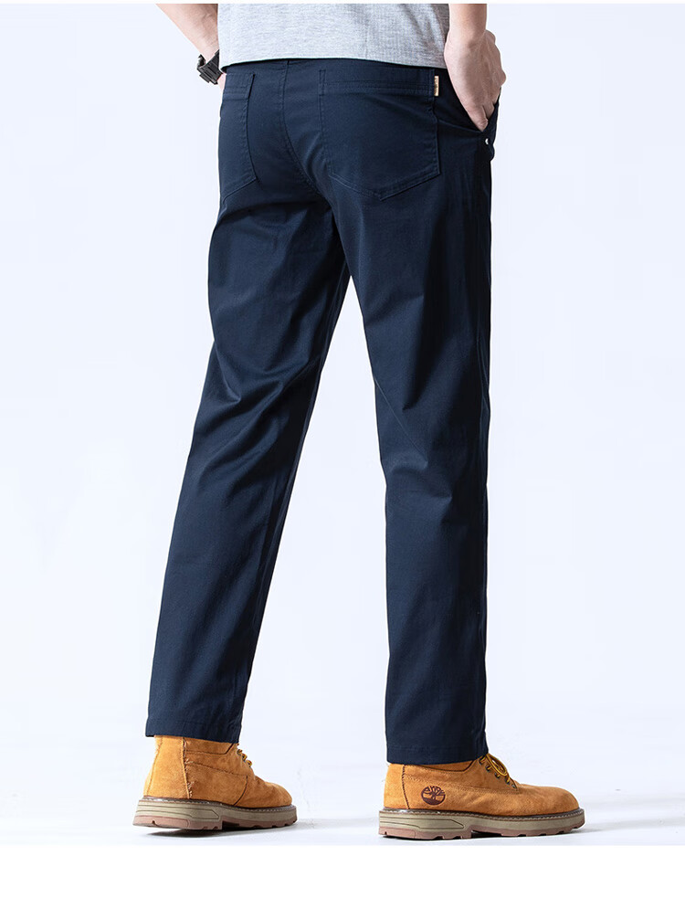 JEEP SPIRIT Men's Casual Pants, Spring Loose Straight-Leg Trousers, Men's Business Long Pants, Dark Gray, Size 28 8