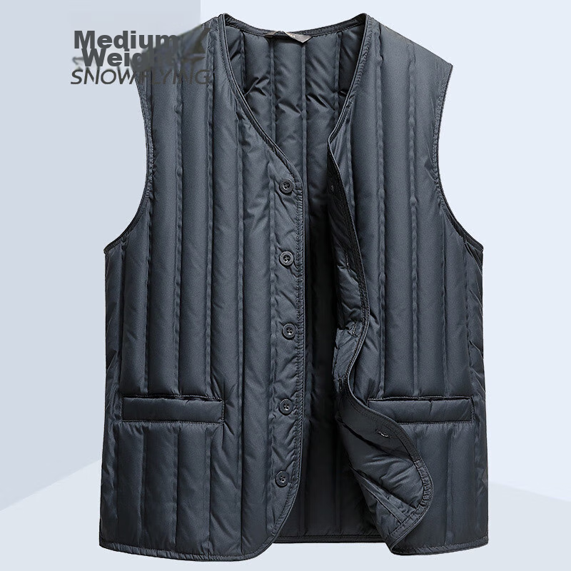 SNOWFLYING Autumn And Winter Men's down Vest, Warm down Waistcoat Jacket, Casual Inner Wear for Middle-Aged And Elderly, down Inner Lining