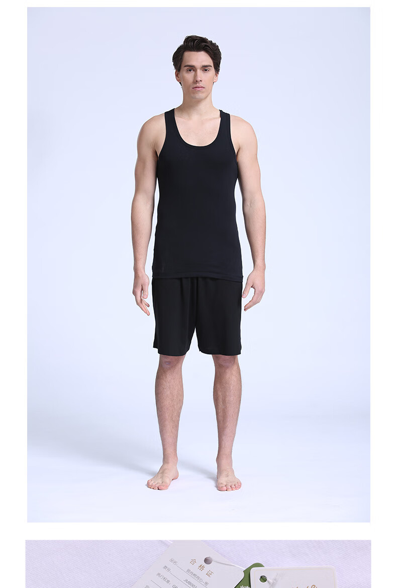CHERISH LIFE Men's Cotton Tank Top, Breathable And Sweat-Absorbing, Versatile Undershirt for Fathers, All-Cotton Undershirt JMB007 10