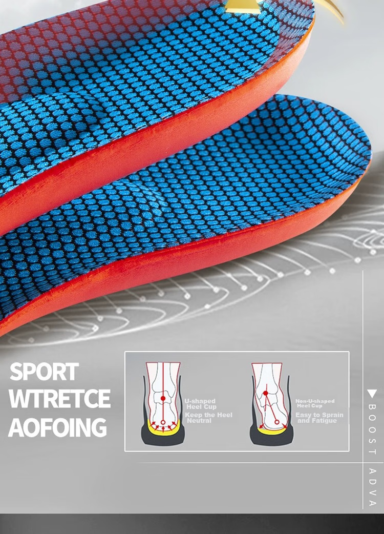 IQGD 2 Pairs Sports Insoles for Men, Soft And Elastic Shock-Absorbing, Military Training Long-Standing Arch Support 6889, 2 Pairs Blue, Size 39-40 11