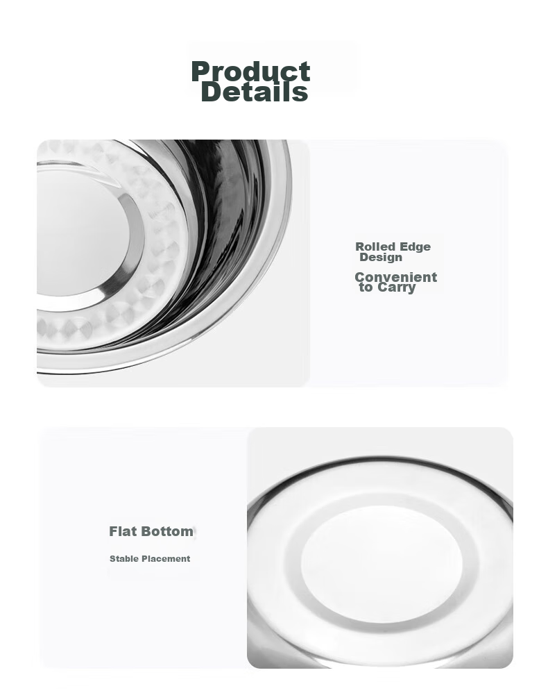CHAHUA Premium Stainless Steel Thickened Round Plate Household Vegetable Plate Dining Plate Barbecue Plate 20cm 2-Pack 9