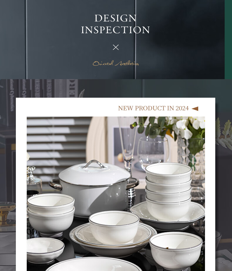 KANGMO 52-Piece Luxury Minimalist Ceramic Dinnerware Set for Home, New Arrival, Housewarming Gift 1