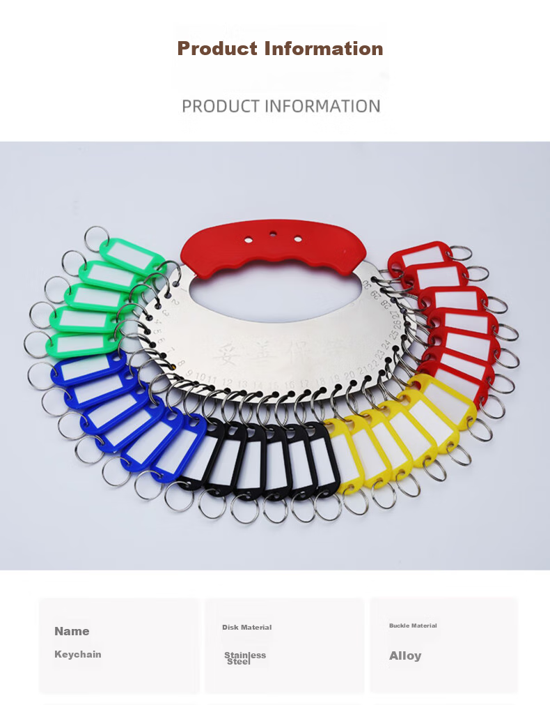 Siyicai Key Ring, Landlord Key Tray Management Number Key Storage Organizer, Multi-Hook Key Holder, Key Tag Label, Key Plate Wristband, Key Board, 11 Digits 12