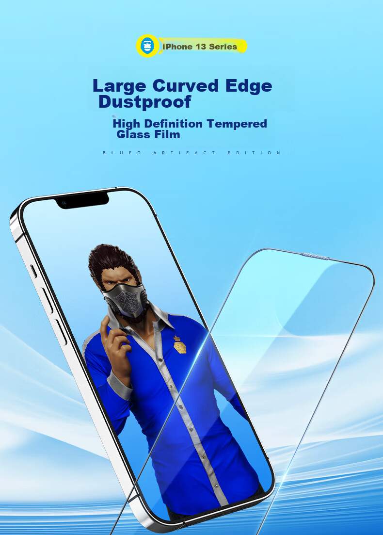 Lanxingxiansheng Tempered Glass Screen Protector for Apple IPhone 17e/13/13pro, Full Coverage Earpiece Thin Edge Anti-Dust Phone Film [Thin Edge Earpiece Dust-Proof] 2
