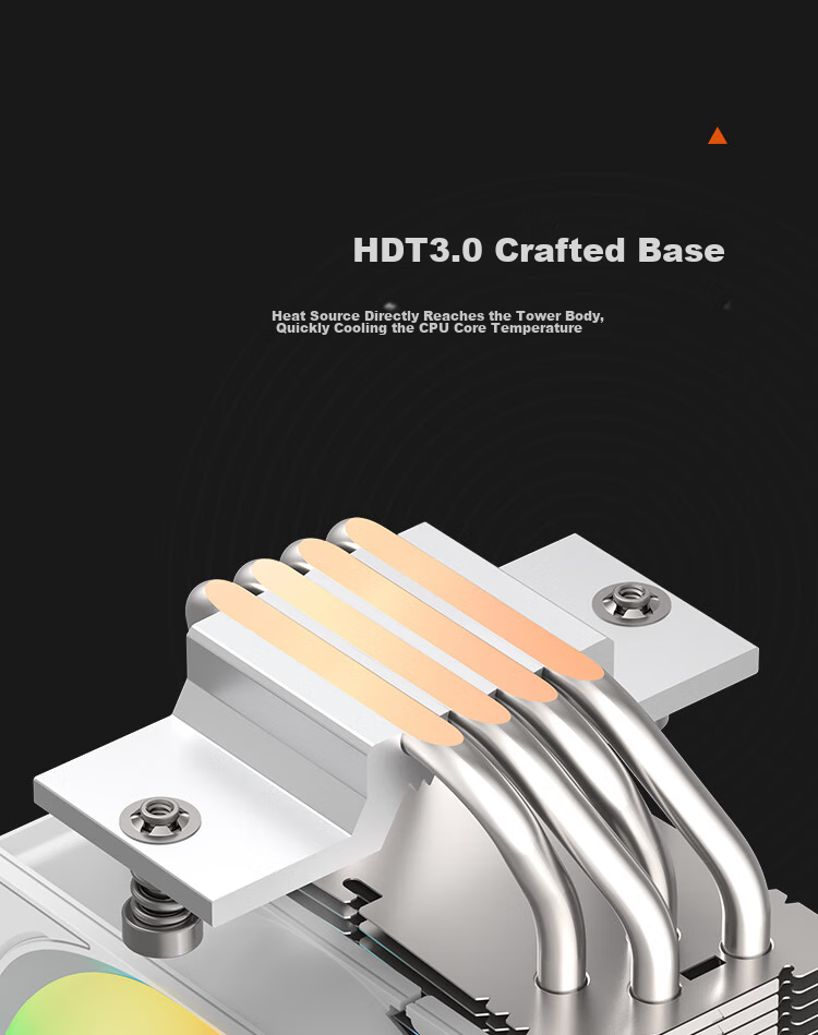 PCCOOLER Red Sea H4 Black CPU Air Cooler (4 Heat Pipes/PWM Fan/Supports 12/13 Gen 1700/AM4/AM5/133mm Height) 9