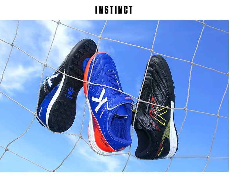 KELME Soccer Shoes, Youth TF Turf Cleats, Competition Student Non-Slip Wear-Resistant Football Boots for Men, Royal Blue/orange, Size 36 14