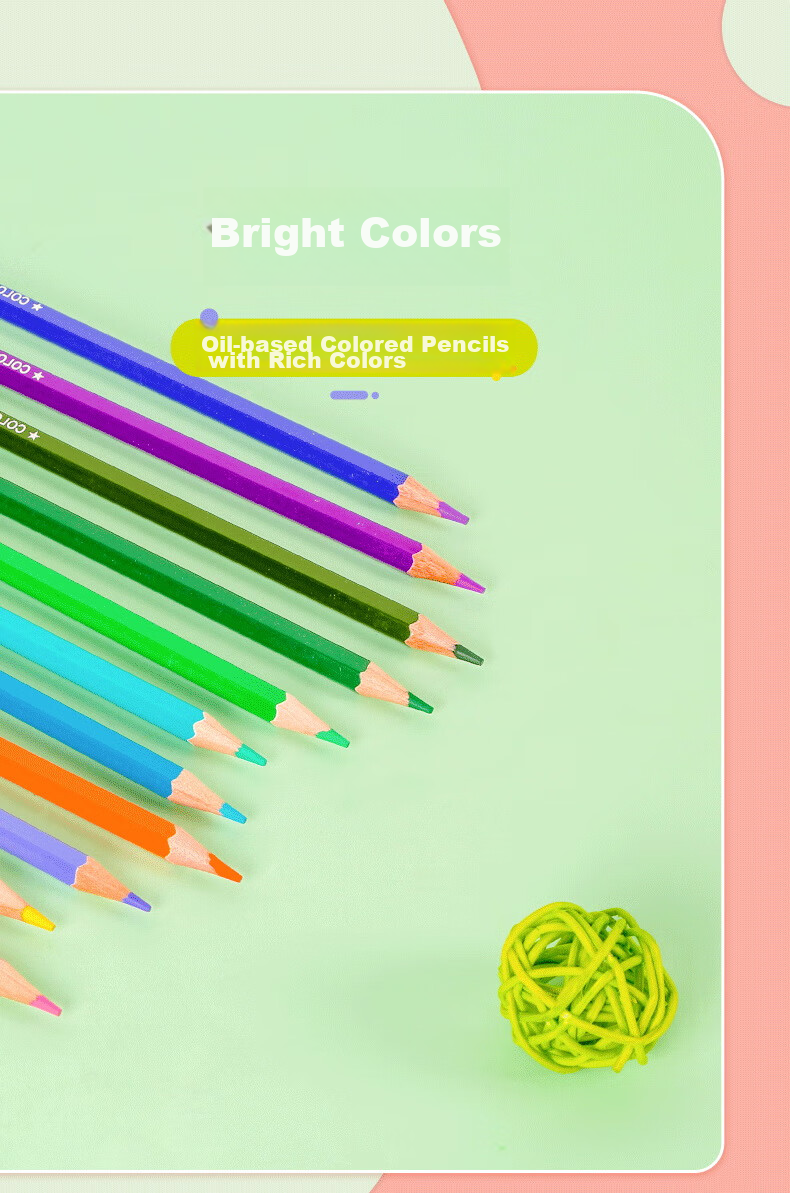 M&G Stationery 72-Color Oil-Based Colored Pencils Student Art Drawing Coloring Recommended Exam Children's Painting Girls Birthday Back-to-School Gift AWP34399 Green Tube 3