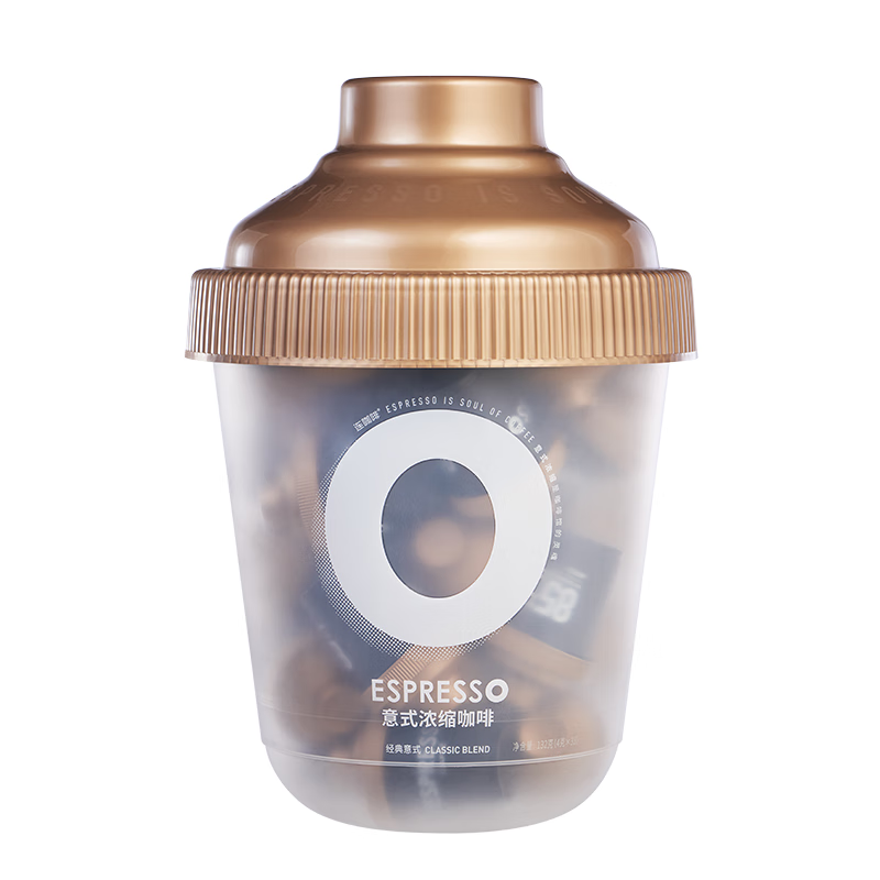 连咖啡浓缩美式拿铁冻干速溶黑咖啡经典意式大满罐33颗*4g