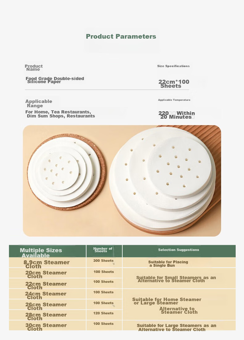 Dengbi Steamer Paper, Steaming Bun And Mantou Liner, Disposable Steamer Cloth, Steaming Paper, Steamer Pad, Steamer Mat 13
