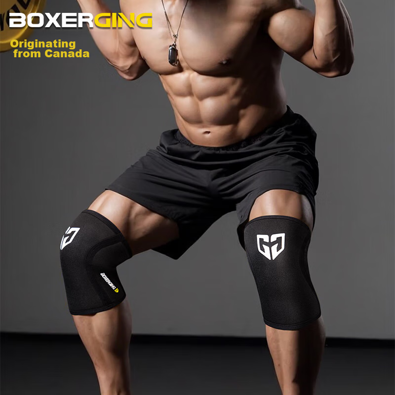 Наколенники GINGPAI SPORT для фитнеса, пауэрлифтинга и тяжелой атлетики, профессиональная защита колена, размер M, черный
