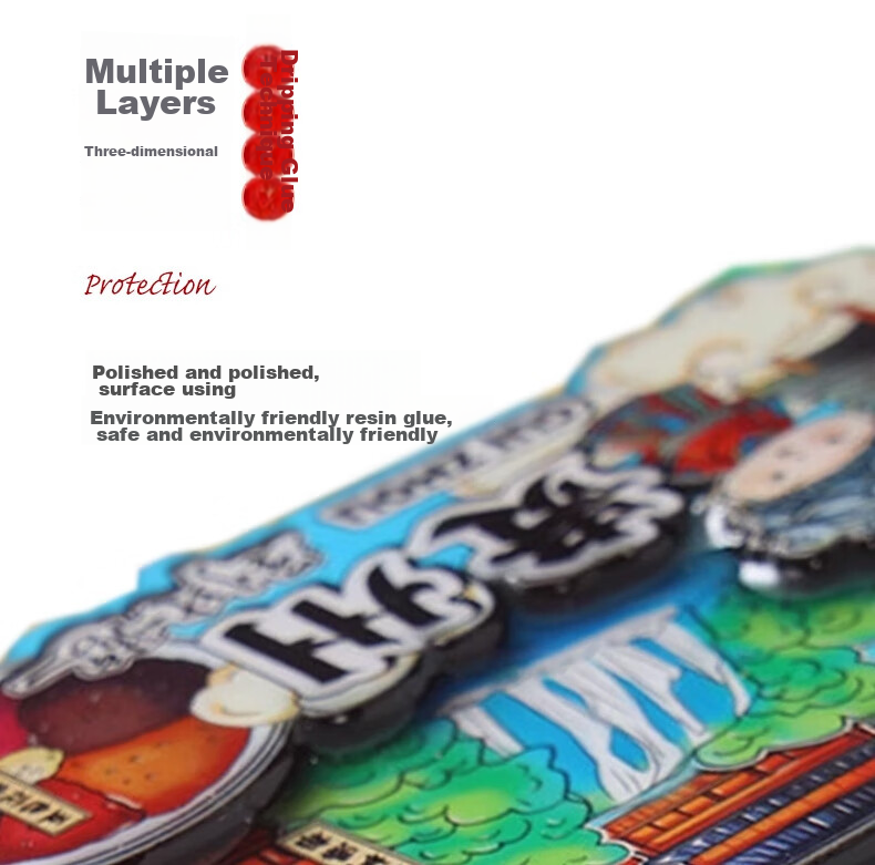 Youxueku Travel Creative Gift, City Cultural And Creative Magnetic Refrigerator Sticker, Wooden Three-Layer Souvenir, "I Miss You in Xinjiang", National Day Gift 6