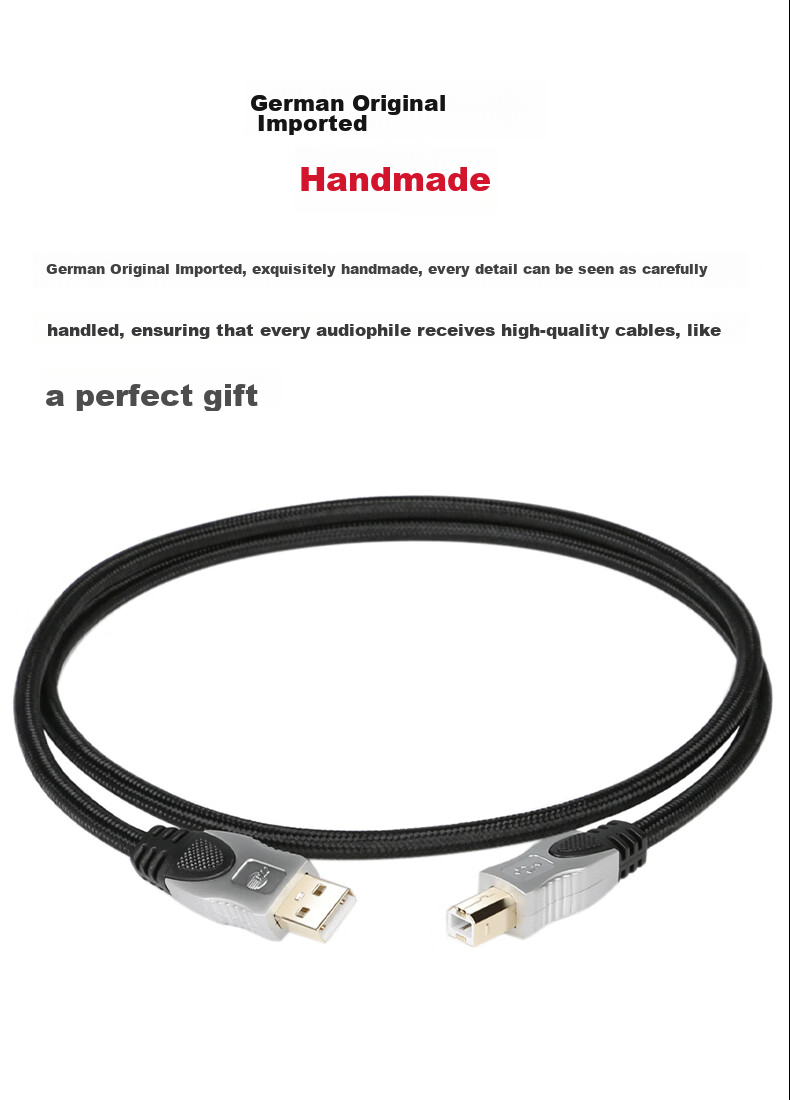 JIB High-Fidelity Audiophile USB Audio Cable A to B DAC Decoding Cable Version 2.0 Computer Sound Card Mixer Amplifier Speaker Connection Cable BB-110 Meter 9