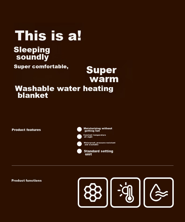 Huanding Water Heating Electric Blanket, Water Circulation Electric Mattress Pad, Smart Double Size, 2025 New Model, 0.9*1.8m 1