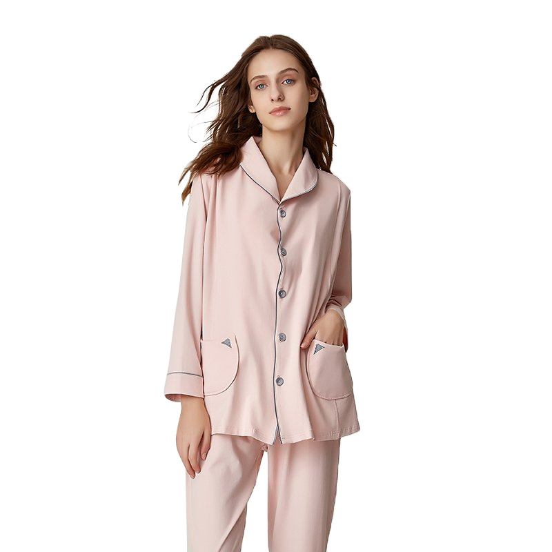 EMXEE Maternity Wear Spring And Autumn Postpartum Loungewear, Home And Outdoor Nursing Pajamas, 2-Piece Set, Maternity Pajama Set XL