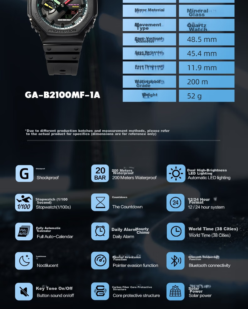 Casio Men's Watch, G-SHOCK Neon Future Sports Student Japanese Korean Style, Gift for Boyfriend, GA-110MF 8