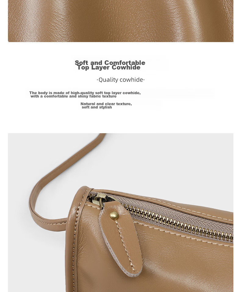 Viney Leather Handbag, Stylish Crossbody Dumpling Bag, Luxurious Shoulder Bag, Practical Birthday And Mother's Day Gift for Mom 10