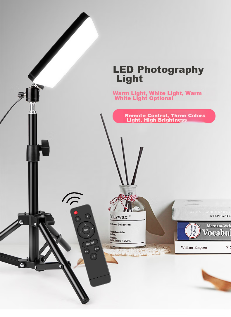 Hakutatz Desktop LED Photography Live Streaming Fill Light Small Studio Light for Streamers, Food, Jewelry, Jade, Antiques, Still Life, Weddings, Overhead Shooting Product Photography Light Jewelry 1