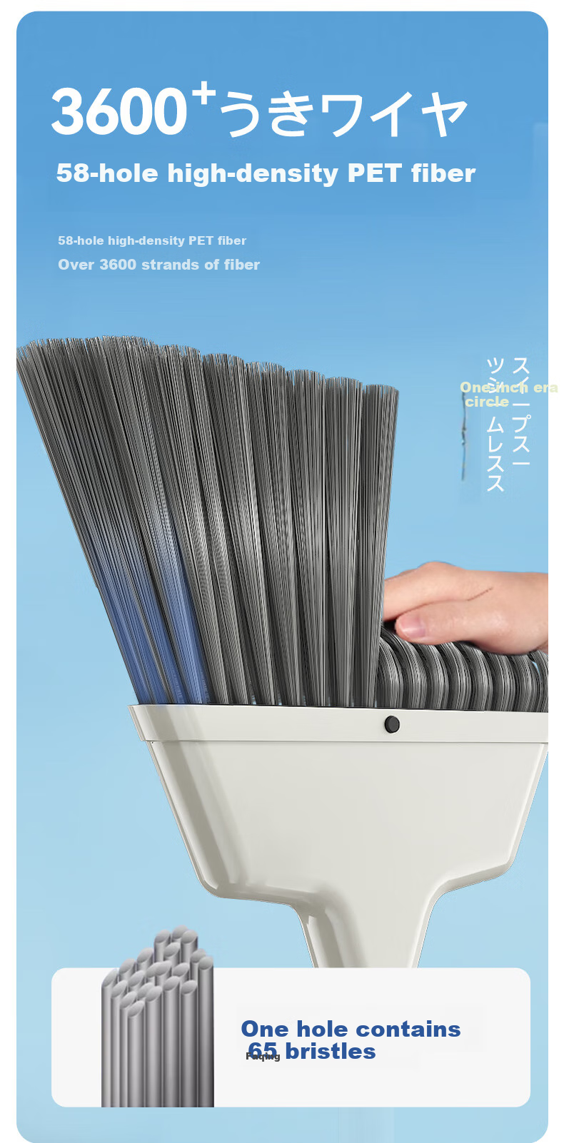 CONDOR Japanese Broom And Dustpan Set, Foldable Household Cleaning Tools, Non-Stick Hair Broom, Floor Sweeping Wonder 5