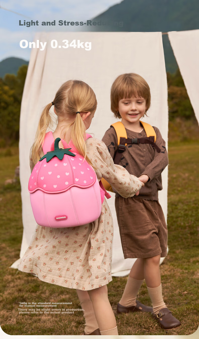 NOHOO Kindergarten Backpack for Girls, Children's Small Backpack for Boys, Cute Little Schoolbag for Outdoor Travel, Elsa Red 9