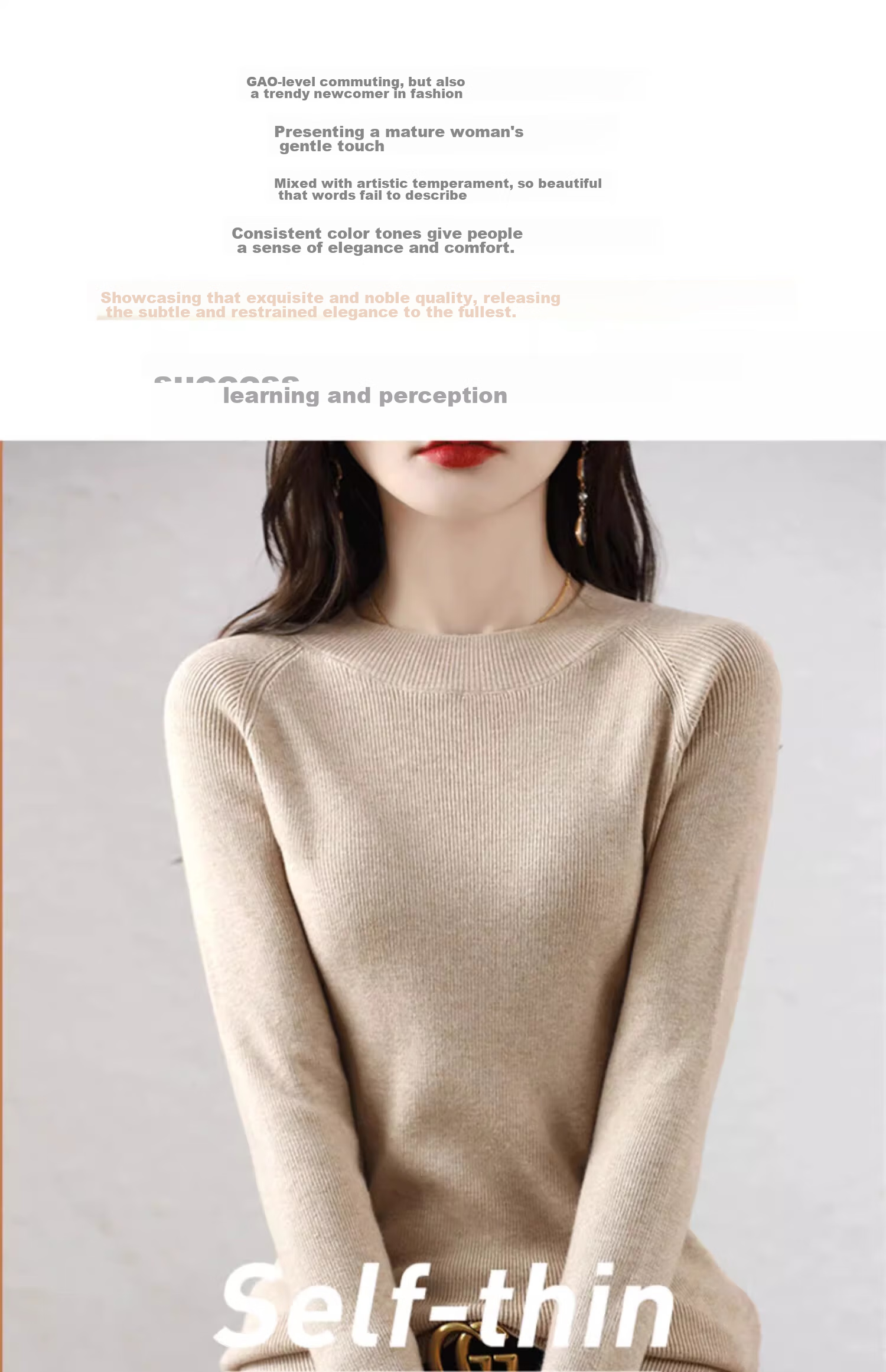 YUZHAOLIN Round Neck Base Layer for Women, Elegant Inner Wear, Slim-Fit Knitted Sweater, New Style for Spring, Autumn And Winter 2025 11
