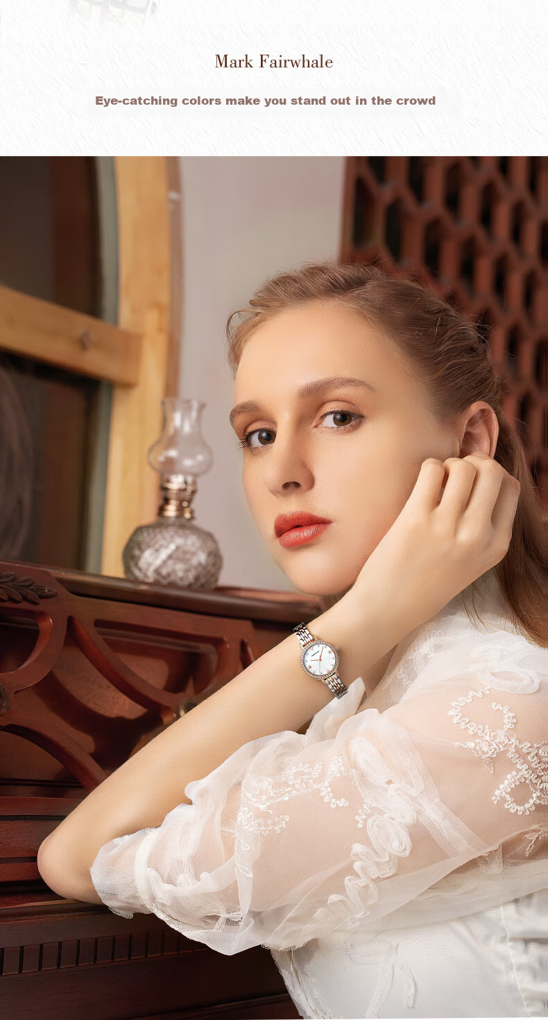MARK FAIRWHALE Women's Watch, Top Ten Famous Watches, Small Green Dial, Elegant And Luxurious Chinese Watch, Birthday Gift for Girlfriend 5